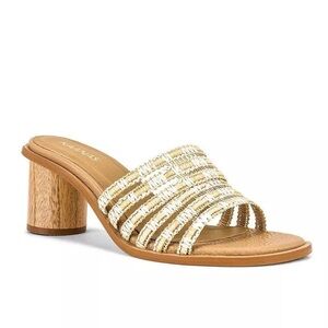 Kaanas Setar Strap Wooden Heel in Natural Size 7